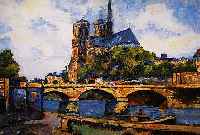 KONGSHAMMER, J., DäNISCHER EXPRESSIONIST, DER IN DER ERSTEN HäLFTE DES 20. JH. LäNGERE ZEIT IN FRANKREICH LEBTE, HIER: ANSICHT VON NOTRE ...