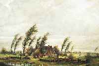 MASSOW, PAUL, *1890 BERLIN, DEUTSCHER MARINE-UND LANDSCHAFTSMALER, WIRKTE IN SCHIERKE I. H., HIER: SOMMERLICHER HIMMEL üBER ...