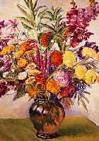 SCHALLER, JOSEF, 1. HäLFTE 20. JH., BLUMENSTILLEBEN, ÖL/LWD., SIGN., DAT. (19)34, 74 X 59 CM, R.