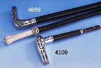 STOCKGRIFF, REINER JUGENDSTIL, SCHLEIßNER, HANAU UM 1900/05, 800ER SILBER, ASYMMETR. AN- ORDNUNG, RANKEN UND SCHLEIFEN, L. GEBR.SPUREN,SCHUß NUR ...