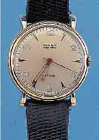 GRUEN HERRENARMBANDUHR PRECISION, REF.-NR. 470/611, SCHWEIZ/USA UM 1952, METALL HARTVER- G., EDELST.-BODEN GEDR., SOGEN. HAMMERAUTO- MATIK, BLATT ...