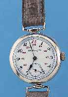 HENRY MOSER & CIE. ARMBANDUHR, REF.-NR. 260986, SCHWEIZ/RUSSLAND UM 1916, NICKEL, SCHARNIERBODEN, SCHARNIERBANDANST., GLASR. AUFGES., ...