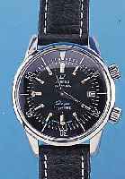 ENICAR TAUCHERARMBANDUHR SHERPA SUPERDIVE, REF.-NR. 2342, SCHWEIZ UM 1966, EDELST., BODENM. BAJONETTEVERSCHL., ZIFFERBL.-AUßENKRANZ M. 60ER ...