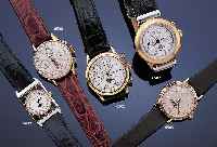 SCW ARMBANDCHRONOGRAPH AUTOMATIK, SCHWEIZ UM 1997, GG 750/000, BEIDS. MINERALVERGL., BODEN GEDR., EMAILFARB. KONTRASTZIFFERBL., AUFGES. ...
