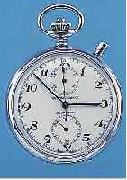 RAYMOND DODANE MILITäRTASCHENCHRONOGRAPH, REF.-NR. 200/752, FRANKREICH/SCHWEIZ UM 1950, METALL VERCHR., ORIG.-HOLZKASTEN, EMAILBL. REP. BEI 6, ...