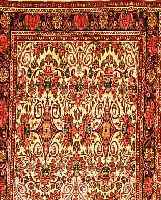 BIDJAR, PERSIEN, 142 X 105CM, EHZ 3 FLOR WOLLE, CA.20 JAHRE
