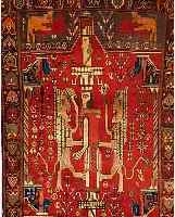 GASHGAI, PERSIEN, 193 X 119CM, EHZ 3 WOLLE AUF WOLLE, CA.50 JAHRE