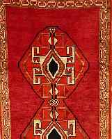 GABBEH, PERSIEN, 185 X 92CM, EHZ 4 WOLLE AUF WOLLE, CA.60 JAHRE