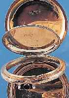 GEHäUSE FüR SAVONETTEHERRENTASCHENUHR, GG 585/000, GRAVIERT UND ZISELIERT, ERINNERUNGS- GRAVUR ZUR SILBERNEN HOCHZEIT AUF INNENDECKEL, ...