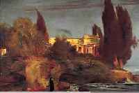 UNBEK. KüNSTLER D. 19. JH., QUALITäTSVOLLE KOPIE NACH BöCKLIN, HIER: VILLA AM MEER, ÖL/LWD. (REST.), 71 X 101 CM, R. (DIESER BESCH.)