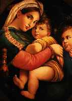 UNBEK. KüNSTLER UM 1900, QUALITäTVOLLE KOPIE NACH RAFFAELS "MADONNA DELLA SEGGIONA" IN FLORENZ, ÖL/LWD. ( L. ALTERSSPUREN), ...