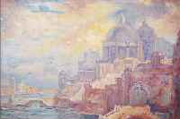 WAALS, KüNSTLER DES 20. JH., ITALIENISCHES STADTPANORAMA, ÖL/MALKARTON, SIGN., 60 X 80 CM, R.