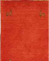 GABBEH,PERSIEN CA 86 X 65 CM. WOLLE AUF WOLLE.