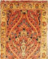 MALAYER,PERSIEN CA 80 X 55 CM. FLOR WOLLE.