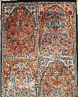 KASCHMIR,INDIEN CA 93 X 62 CM. FLOR SEIDIG.