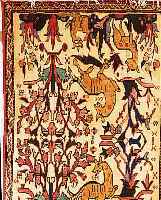 ABADEH,PERSIEN CA 99 X 61 CM. FLOR WOLLE.