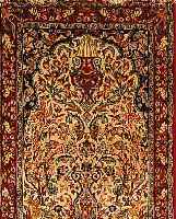 ESFAHAN FEIN,PERSIEN CA 100 X 70 CM. KORKWOLLE M.U.AUF SEIDE.CA 900.000 KN/QM.