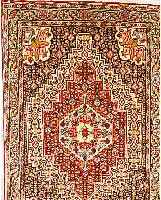 SENNEH,PERSIEN CA 110 X 74 CM. FLOR WOLLE.