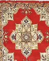 NAIN,PERSIEN CA 113 X 95 CM. FLOR WOLLE MIT SEIDE.