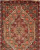 SENNEH,PERSIEN CA 98 X 70 CM. FLOR WOLLE.