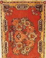 MALAYER,PERSIEN CA 107 X 67 CM. FLOR WOLLE.