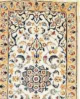 NAIN,PERSIEN CA 110 X 60 CM. FLOR WOLLE MIT SEIDE.