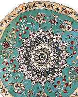 NAIN,PERSIEN DURCHMESSER CA.127 CM. FLOR WOLLE MIT SEIDE.
