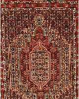 SENNEH,PERSIEN CA 110 X 78 CM. FLOR WOLLE.