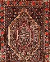SENNEH,PERSIEN CA 100 X 72 CM. FLOR WOLLE.