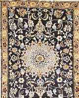NAIN,PERSIEN CA 130 X 90 CM. FLOR WOLLE MIT SEIDE.