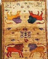 GABBEH,PERSIEN CA 160 X 102 CM. WOLLE AUF WOLLE.