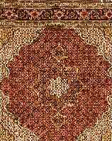 TäBRIZ FEIN,PERSIEN CA 154 X 151 CM. KORKWOLLE MIT SEIDE.CA 500.000 KN/QM.