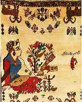 GHASCHGAI,PERSIEN CA 136 X 108 CM. WOLLE AUF WOLLE.