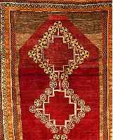 GABBEH,PERSIEN CA 197 X 123 CM. WOLLE AUF WOLLE.