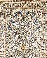 NAIN,PERSIEN CA 200 X 107 CM. FLOR WOLLE MIT SEIDE.