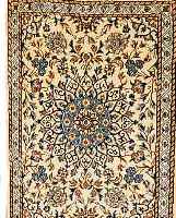 NAIN,PERSIEN CA 377 X 79 CM. FLOR WOLLE MIT SEIDE.