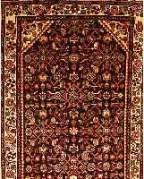 HAMADAN,PERSIEN CA 299 X 107 CM. FLOR WOLLE.