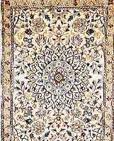 NAIN,PERSIEN CA 389 X 84 CM. FLOR WOLLE MIT SEIDE.