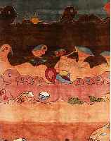 GABBEH,PERSIEN CA 291 X 198 CM. FLOR WOLLE.