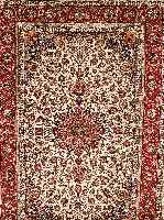 ESFAHAN FEIN SIGN,PERSIEN CA 298 X 209 CM. KORKWOLLE M.U.AUF SEIDE.CA 1000.000 KN/QM.