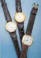 KONVOLUT: 4 GLASHÜTTE DAMENARMBANDUHREN, EHEM. DDR-PRODUKT., GEH. VERSCH. DESIGN, LE- DERB., ALLE 17 ST., HANDAUFZUGKAL. 09/20, UN- GETR. ...