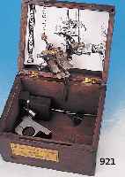 UHRMACHERWERKZEUG, LORCH SCHMIDT & CO., UM 1910, SOG. RäDER-WäLZEINRICHTUNG FüR DREHMASCHINE, ORIG. HOLZKASTEN, WIRD AUFGE- STECKT ...