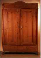 SCHRANK, DEUTSCH, UM 1900, WEICHHOLZ, TEILREST., L. ALTERSSPUREN, 215 X 148 X 49 CM