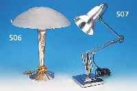 TISCHLAMPE, MULLER FRES, ART-DECO, 30ER JAHRE, FARBLOSES PREßGLAS,SIGNIERT, BRONZEFUß VERNICKELT, H. 46 CM, D. 33 CM ...