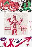PENCK, A.R., KONVOLUT: DREI MULTIPLES, ALLE HANDSIGNIERT, JE CA. 10 X 15 CM, IN EINEM WECHSELRAHMEN, KATALOG MIT ZWEI CDS U. VIER ORIGINAL ...