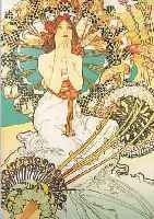 MUCHA, ALPHONSE, FARBLITHOGRAPHIE, AUS DER EDITION GALERIE DU CENTRE, MOURLOT PARIS 1986, BEZ.: E.A., VON JIRI MUCHA HAND- SIGNIERT, ...