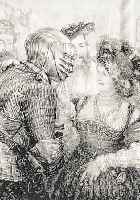 VON MENZEL, ADOLPH, KATHE, WER IST'S, LITHOGRAPHIE, IM DRUCK SIGN. MENZEL BERLIN UND DAT. (18)66, LEICHT GEBRäUNT, CA. 21 X 17.5 ...