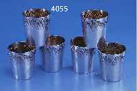 6 SCHNAPSBECHER, FRANKREICH UM 1900, MEISTERMARKE OC UNGEDEUTET, BAROCKSTIL, INNEN-VERGOLDET, H CA. 4 CM, SAMMELW.