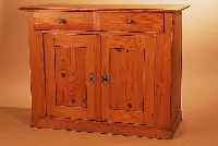ANRICHTE, DT., UM 1900, WEICHHOLZ, 85 X 110 X 45 CM, REST., DENNOCH RESTE ALTEN WURMBE- FALLS