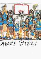 RIZZI, JAMES, ZWEI MULTIPLES, FARBOFFSETS, BEIDE HANDSIGNIERT, CA. 8.5 X 5 BZW. 9.5 X 13 CM, BEIDE U.GL., R.
